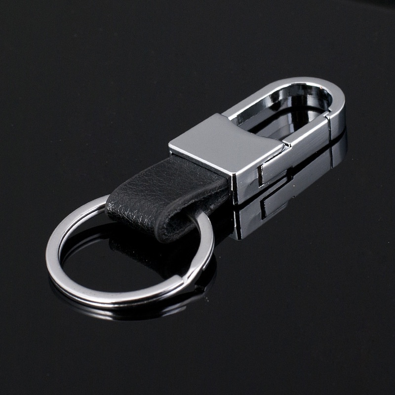 Auto Car STAINLESS Keychain Keyfob Creative Leather Strap Keyring Car Motorcycle Buckle Key Chain Keyfob Key Holder Accessories