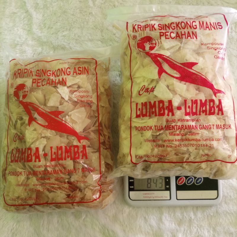 Jual Kripik Singkong Lumba Lumba Pecahan 800 850 Gram Shopee Indonesia