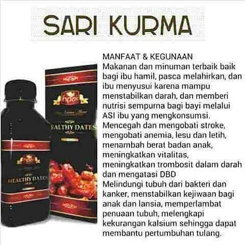 Sari Kurma Hpai Asli Berkhasiat Original Bermanfaat Untuk Kesehatan Indonesia