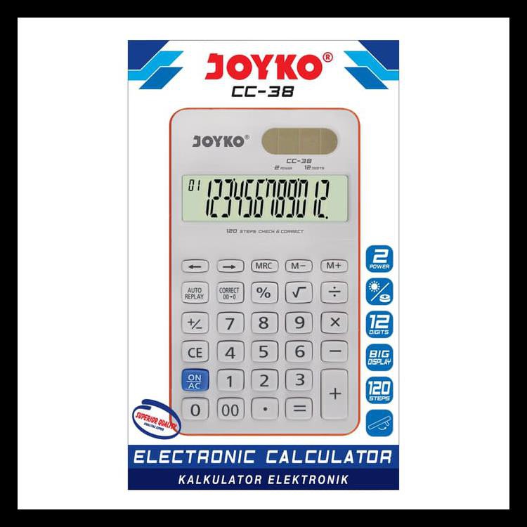 

Hot Product Calculator / Kalkulator Joyko Cc-38 / 12 Digits / Check Correct Promo