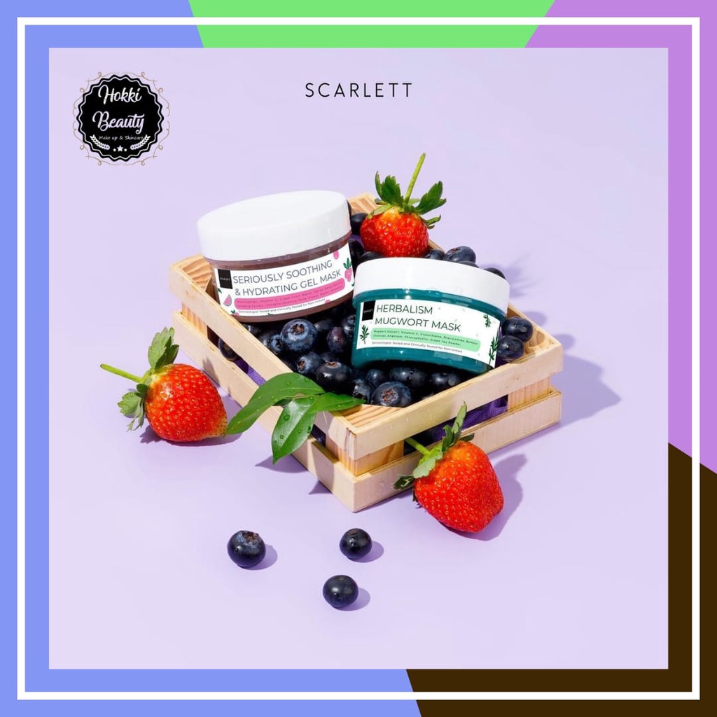 Scarlett Whitening Herbalism Mugwort Mask - Seriously Soothing &amp; Hydrating Gel Mask Be Happy and Pretty!