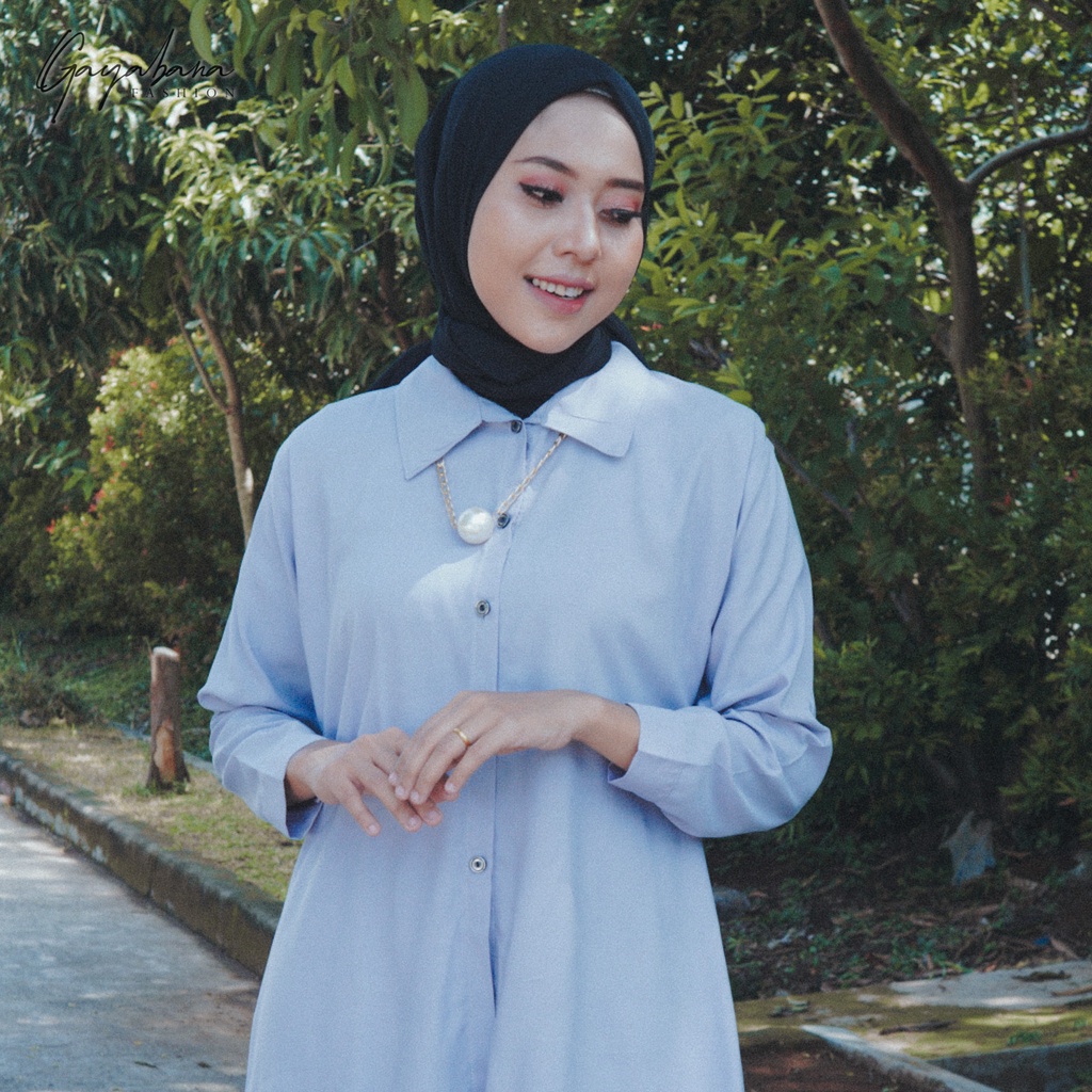 ONE SET MOTIF POLOS/ SETELAN RAYON VISCOSE MOTIF POLOS/SETCEL KEKINIAN/SETELAN WANITA TERBARU/DNILYA-ABU-ABU