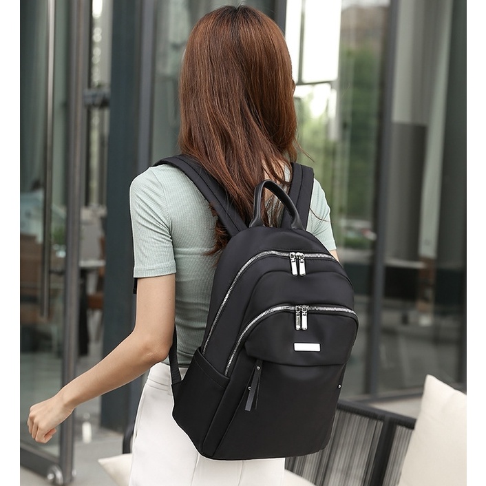 TAS RANSEL WANITA ANTI AIR IMPORT HITAM NURTURA TA380B5 BACKPACK PUNGGUNG SEKOLAH KERJA CEWEK KOREA