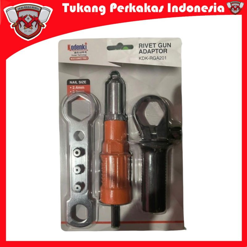 ADAPTOR TANG RIVET MESIN BOR ADAPTER BOR PAKU KELING RIVET GUN ADAPTER