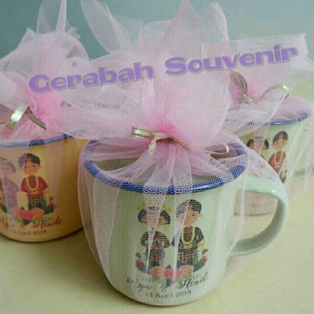 Gelas Enamel Souvenir Pernikahan Souvenir Unik Murah Shopee Indonesia