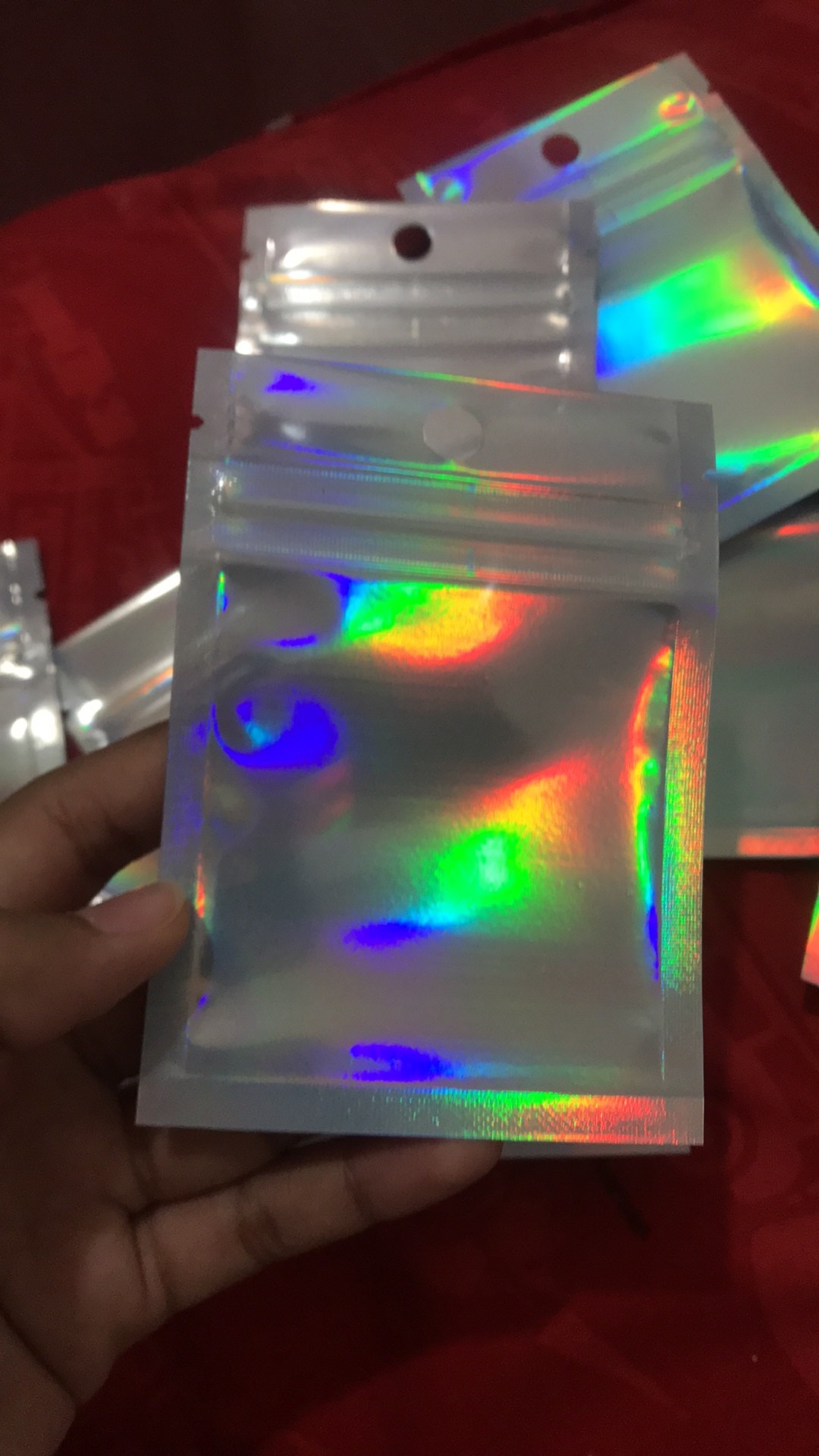 Hologram Ziplock/ziplock Alumunium Foil/pouch Zip Lock Hologram Packing/holographic Ziplock Laser