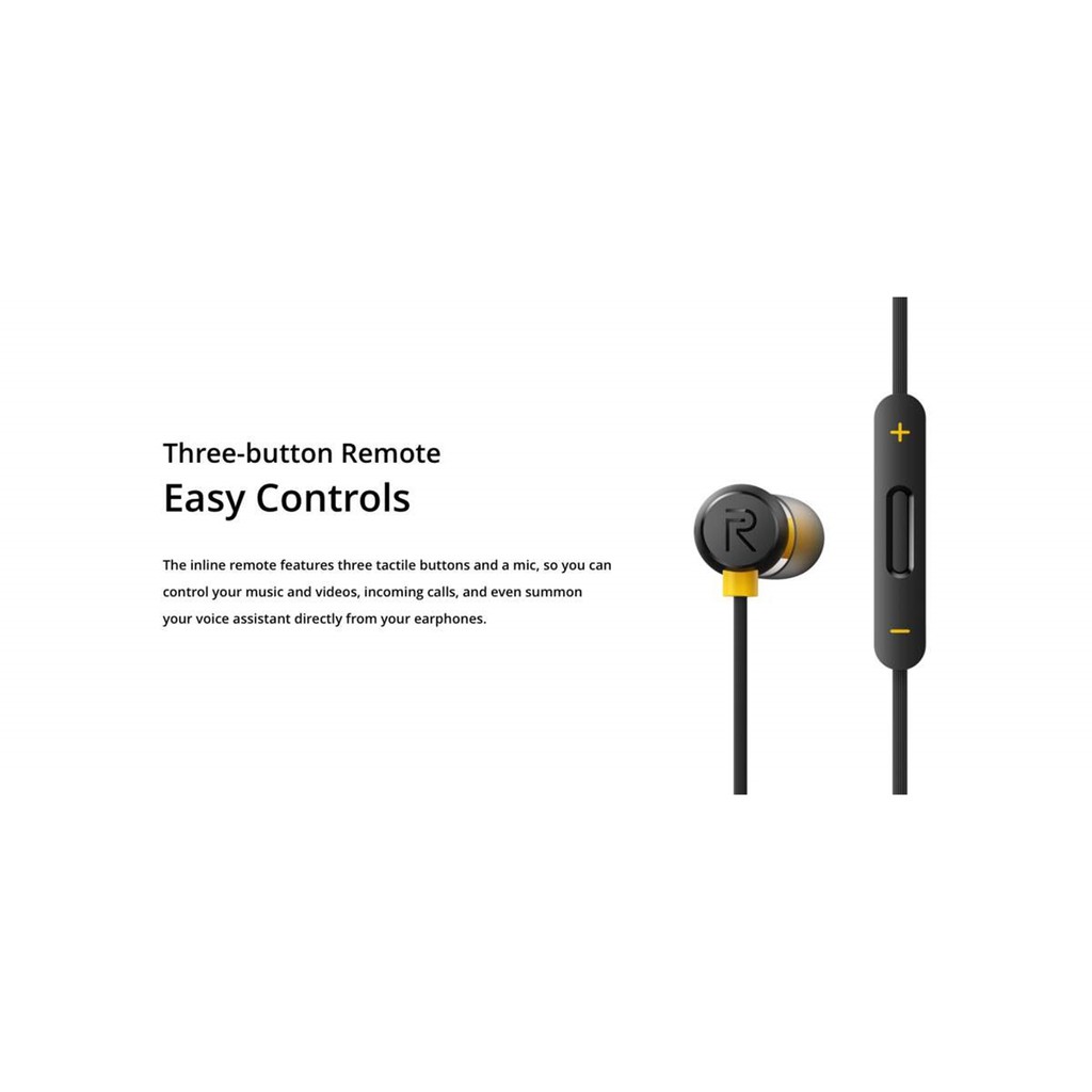 Headset Realme Buds 2 Audio Jack 3.5mm Wired Earphone Plus Mic (bisa telepon &amp; musik)