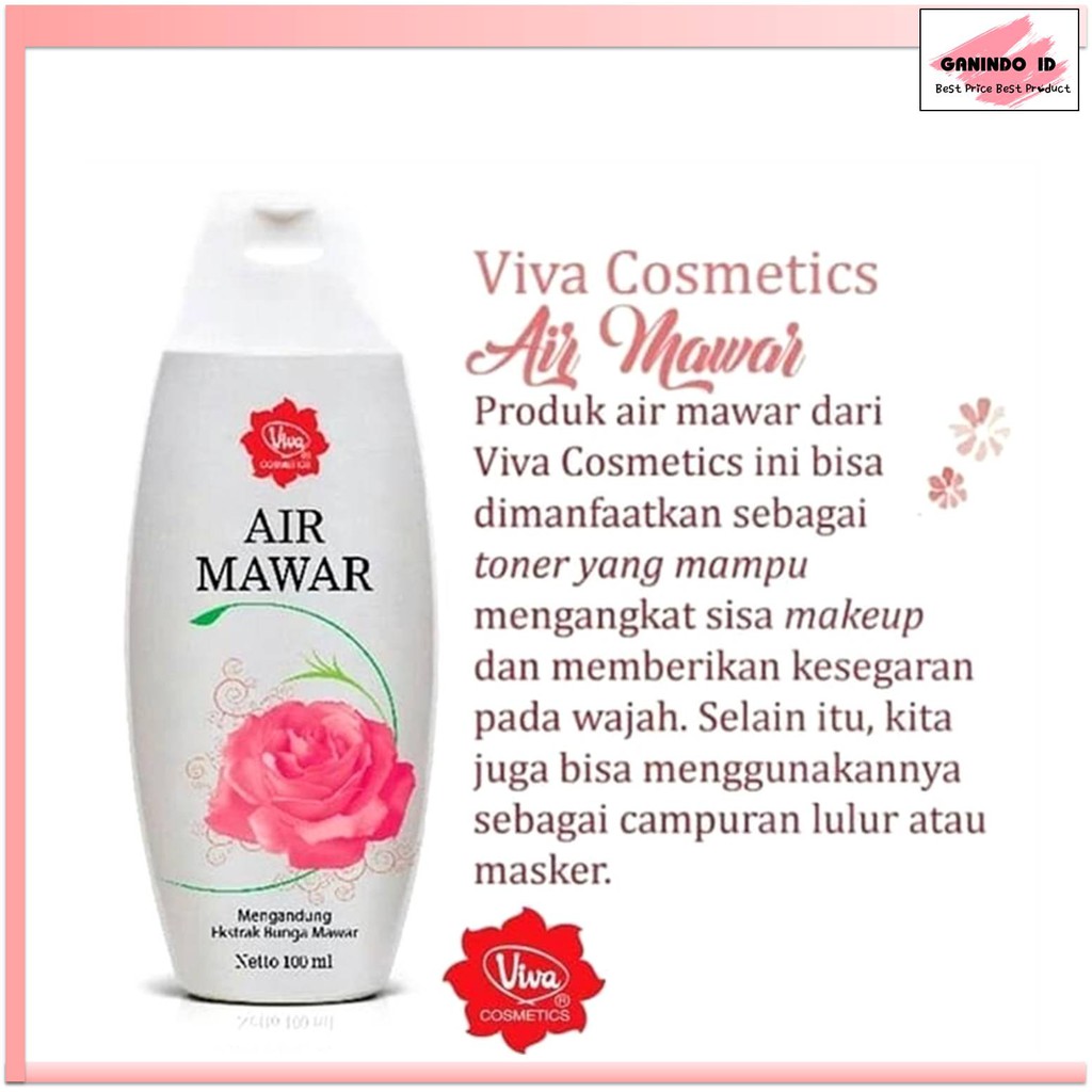 Viva Air Mawar Original 100ml Face Cleanser Pembersih Wajah Glowing Indonesia