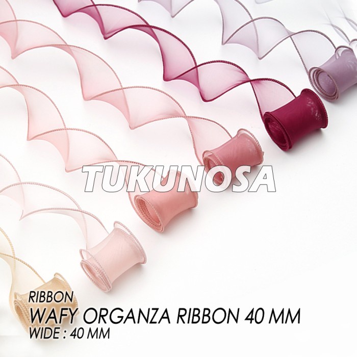 

WAFY ORGANZA RIBBON 40 MM / METER PITA KADO ORGANZA 4 CM MERMAID TAIL RIBBON PITA ORGANDI GELOMBANG