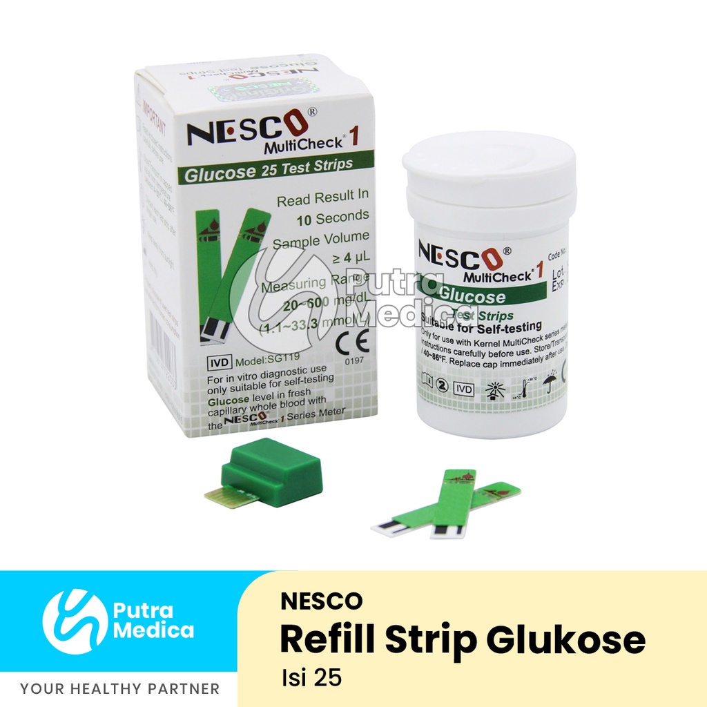 Nesco Strip / Stik Cek Darah / Refill Strip Nesco Gula darah, Kolesterol dan Asam Urat / Glucose Cholesterol Urid Acid