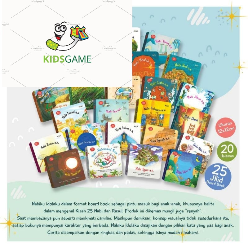 

boardbook buku bayi Nabiku Idolaku Balita ecer NBIB satuan