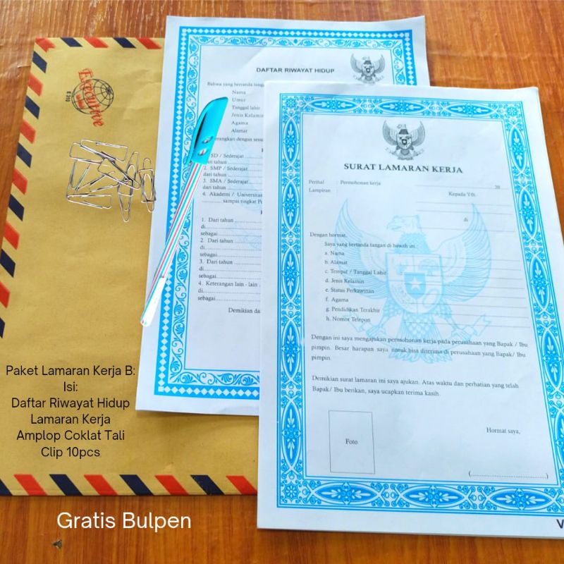 

Paket Lamaran Kerja Bonus Pulpen