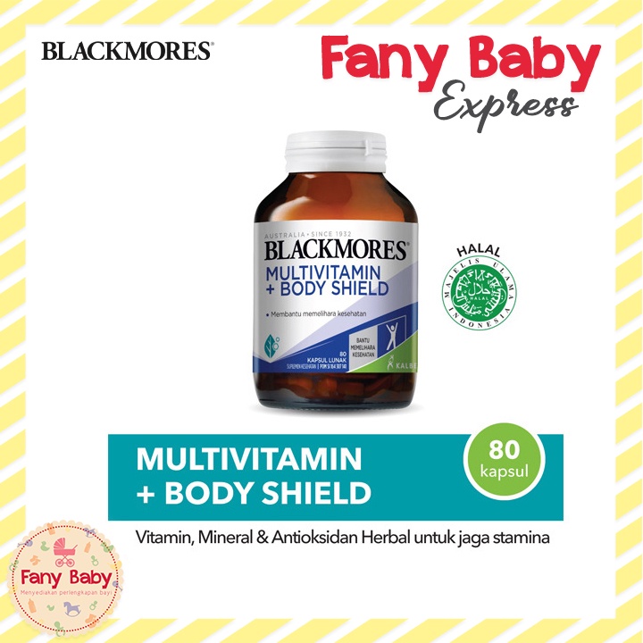 BLACKMORES MULTIVITAMINS + BODY SHIELD 30 - 80 KAPSUL