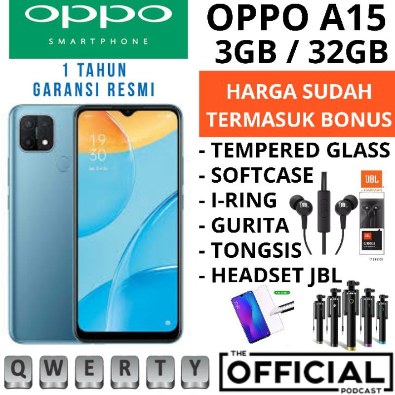 Oppo A15 A15s 4 64 Ram 4gb Rom 64gb Garansi Resmi Oppo Indonesia