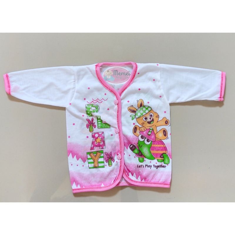 1 LUSIN (12 pcs) Baju bayi panjang KATUN grosir TERMURAH