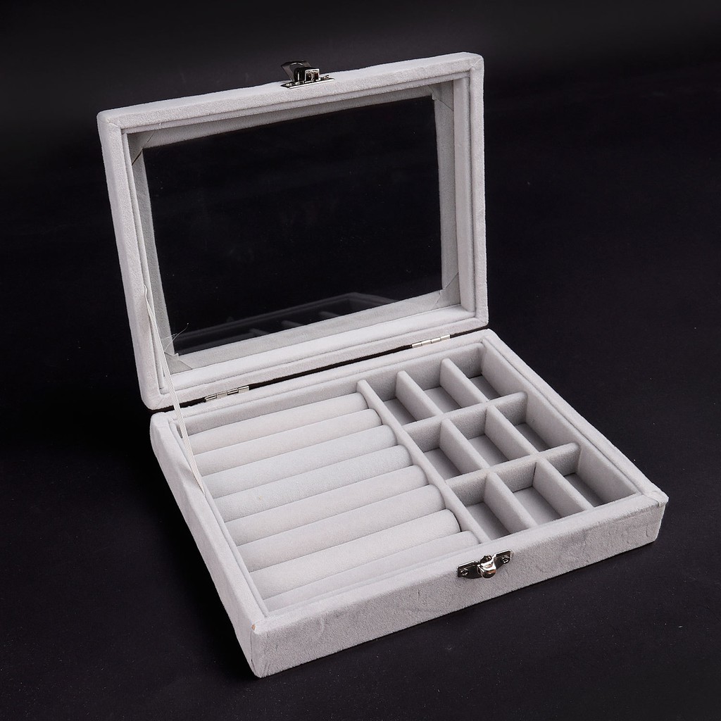 Kotak Perhiasan #74 Tempat Penyimpanan Travel Jewelry Box Case Untuk Anting Cincin Kalung Organizer