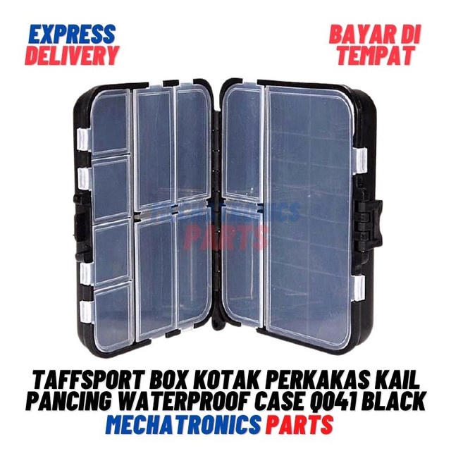 [5676] TaffSPORT Box Kotak Perkakas Kail Pancing Waterproof Case Q041 Black