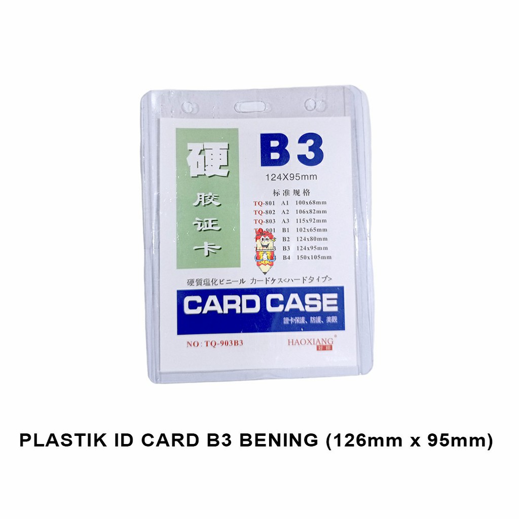 

PLASTIK ID CARD / card case B3 - Bening