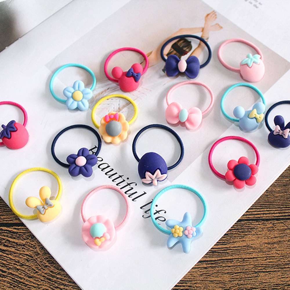 Ikat Rambut Anak Anak / Karet Ikat Rambut / Kuncir Rambut Kuda Anak Anak / Headband 20pcs