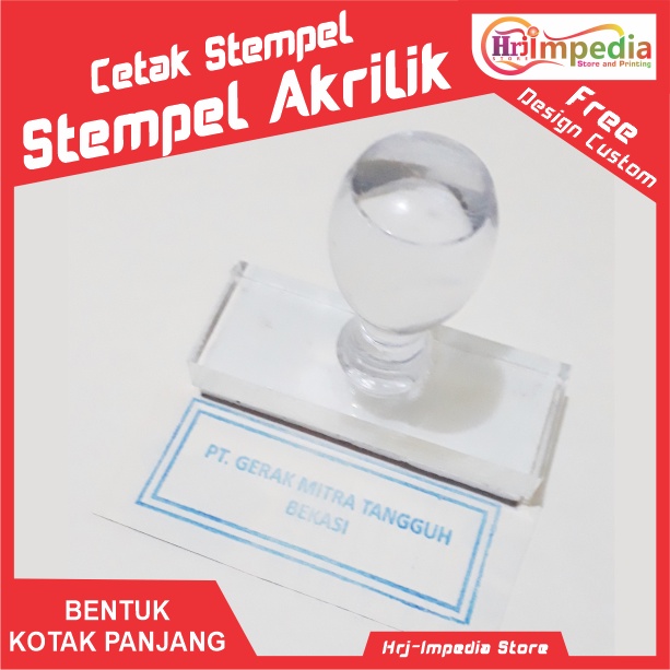 

Cetak Stempel Akrilik/Acrylic Custom Kotak Panjang | Cetak Stempel Acrylic Design Custom | Cetak Stempel Logo Custom