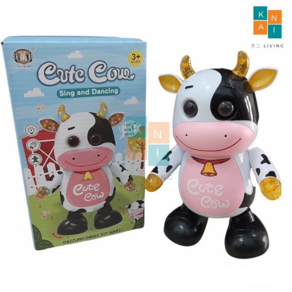 

Unik Mainan Anak Balita Boneka Sapi Joget Cute Dancing Cow Ada Musik Lampu Diskon