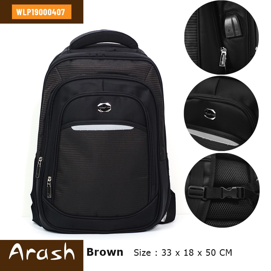 TAS BODYPACK PRIA ADBAG - TAS KERJA RANSEL LAKI-LAKI REMAJA ORIGINAL