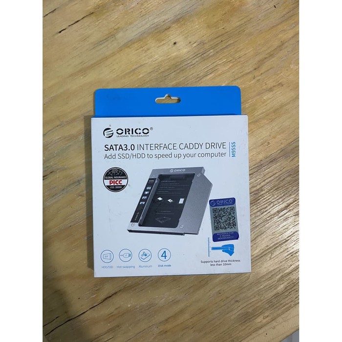 Orico M95SS Laptop HDD Caddy 9.5mm for Optical Drive - Harddisk Caddy original