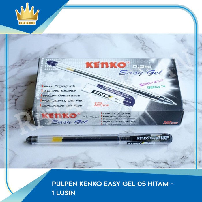 

TERBARU Pulpen Kenko Easy Gel 05 Hitam - 1 Lusin - Hitam