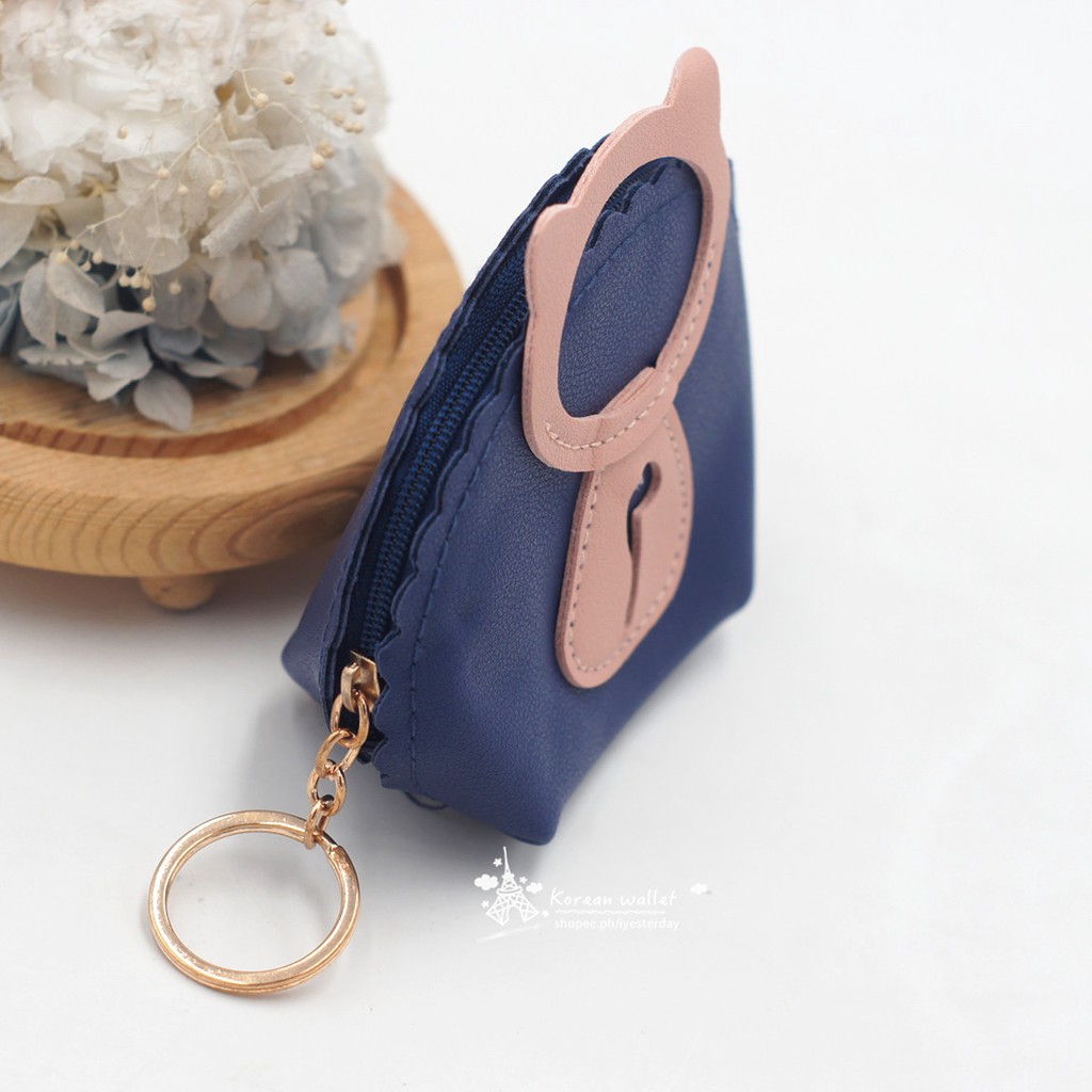 *ALIBABA1688* Dompet Koin Kecil D80 Bahan Kulit Pu Dengan Resleting Simpel
