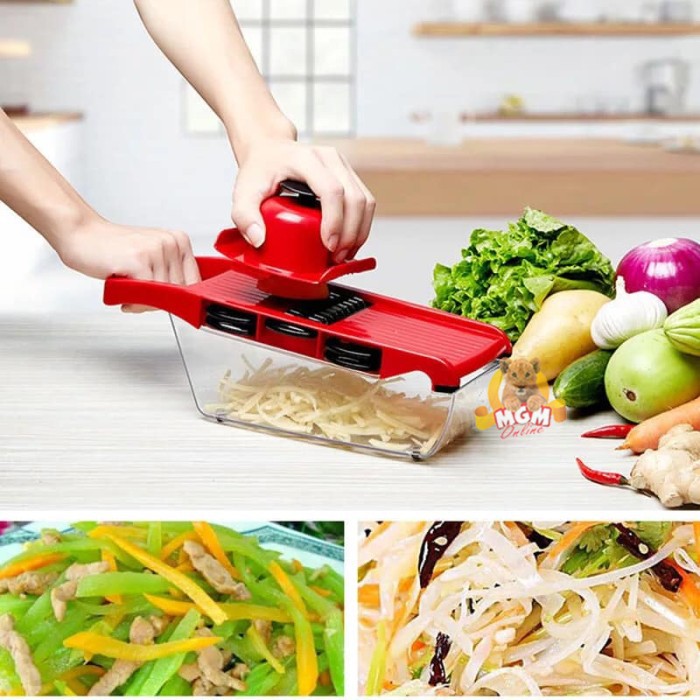 Super Slicer 6in1 Parutan Serbaguna Tajam Potong Sayur AMAN Free Peele