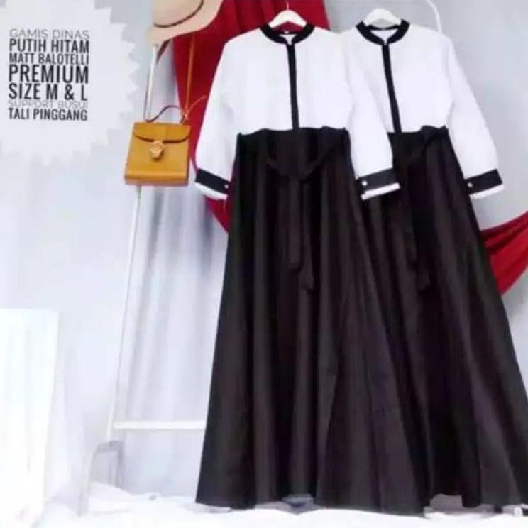 Paling Diminati.. GAMIS HITAM PUTIH SERAGAM PNS DINAS PEMDA GURU ASN