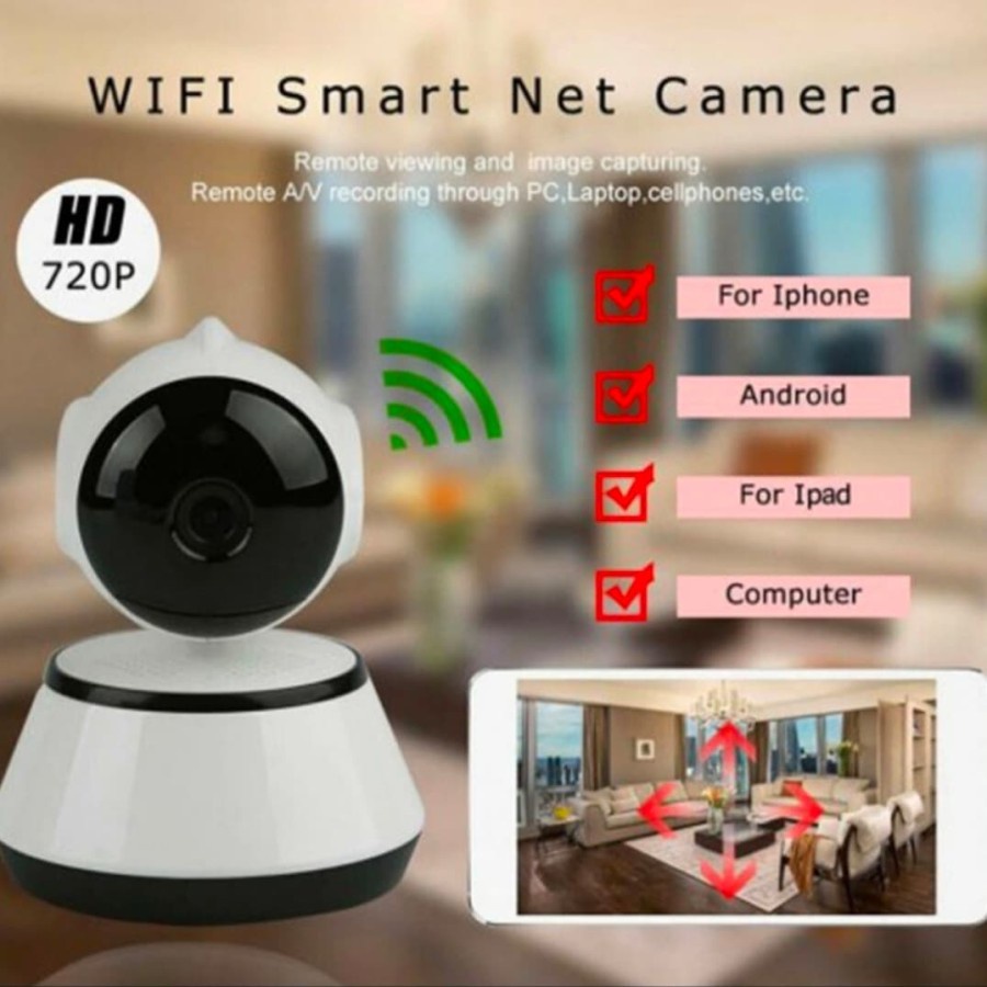 SM88- Smart IP Camera Wifi V380 Wireless Mini IP CCTV support night Infrared