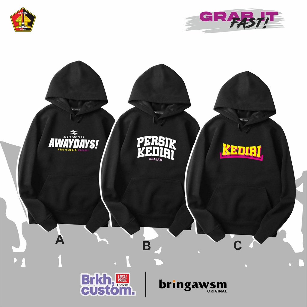 HOODIE PERSIK KEDIR HOODIE CASUAL HOODIE SUPORTER KAOS BOLA KAOS DISTRO KAOS AWAYDAYS BRKHCUSTOM