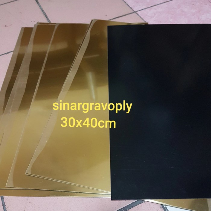 

Gaya Gravoply Gold Teks Hitam Bahan Gravir Nametag Dll30X40Cm Tebal 1.5Ml T Hot Sale