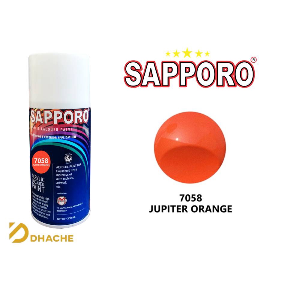 Sapporo Cat Spray 7058 Jupiter Orange 300 ml Cat Semprot Sapporo