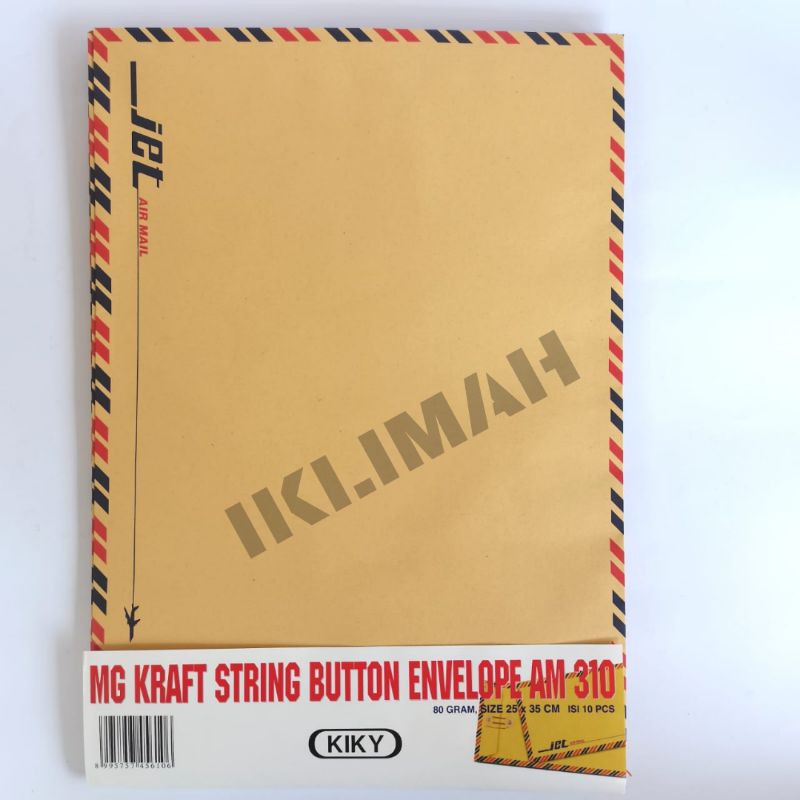 

KIKY Amplop Tali Jet Air Mail 310 Garis (10pcs) / Map Lamaran Kerja