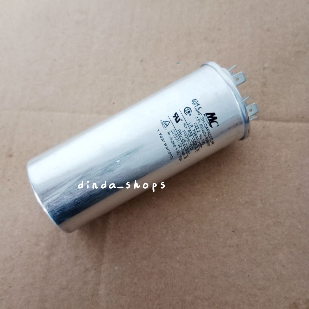 KAPASITOR AC / CAPACITOR AC LG 3 KAKI 40/1,5 uF (MERK MC) 40/1,5 MIKRO