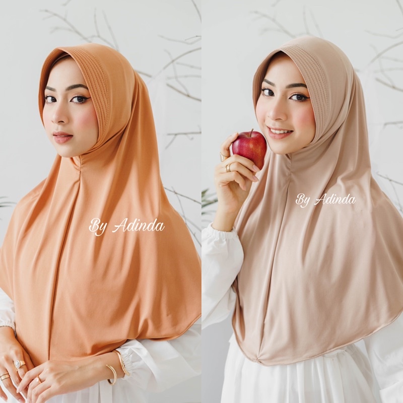 𝐁𝐘 𝐀𝐃𝐈𝐍𝐃𝐀 BERGO HAMIDAH jersey premium instan / hijab sport olahraga daily menutupi dada kerudung instant jilbab simpel