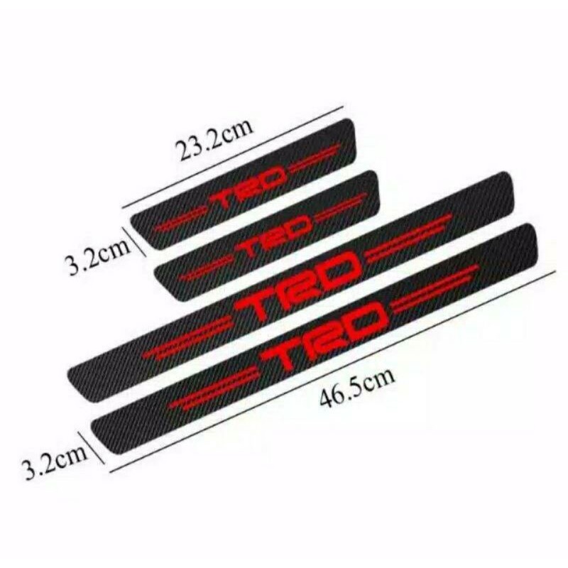 4PCS/Set Door Sill Protector/stiker pelindung Pijakan mobil