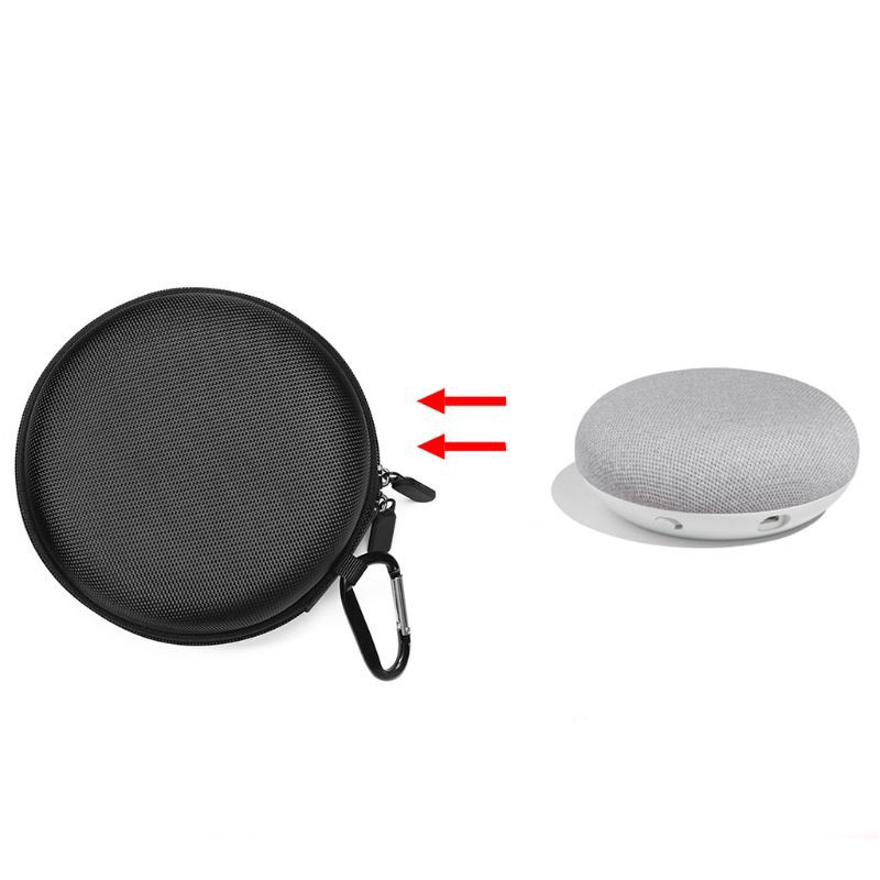 btsg Black Nylon Storage Bag Carrying Box Case for Google Home Mini for B&amp;O BeoPlay A1 Bluetooth Speaker Protector Portable Pouch