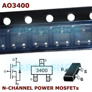20PCS AO3400A MOSFET N-CH 30V 5.7A SOT23 3400 AO3400