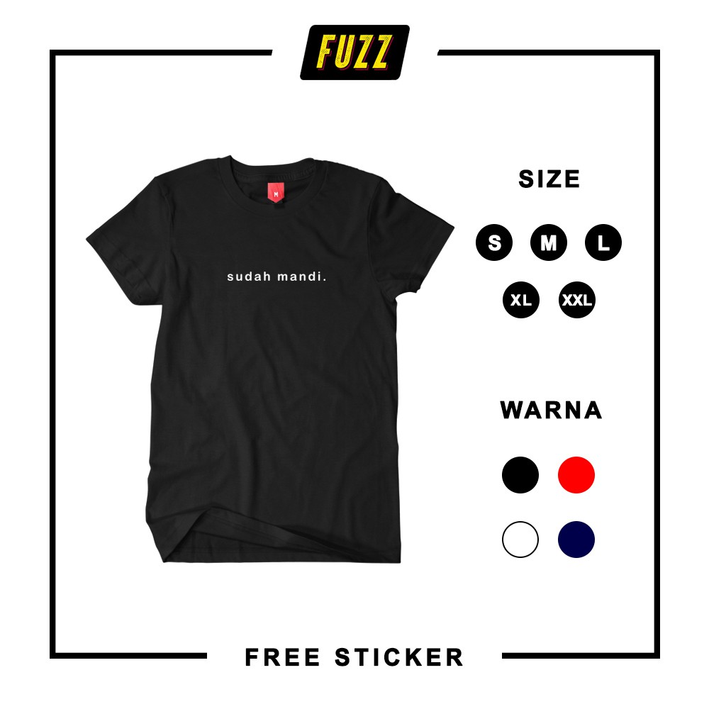 Kaos Tumblr Kata Kata Sudah Mandi Baju Tshirt Tee Distro Kata