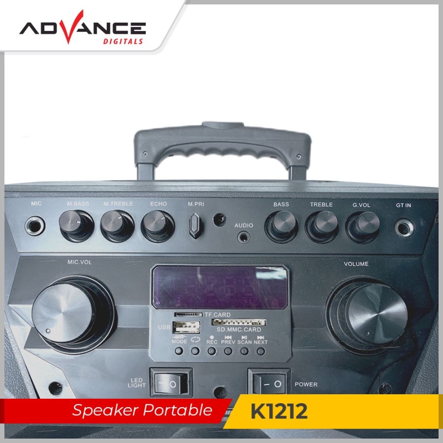 Speaker Advance K1212 Bluetooth Portable