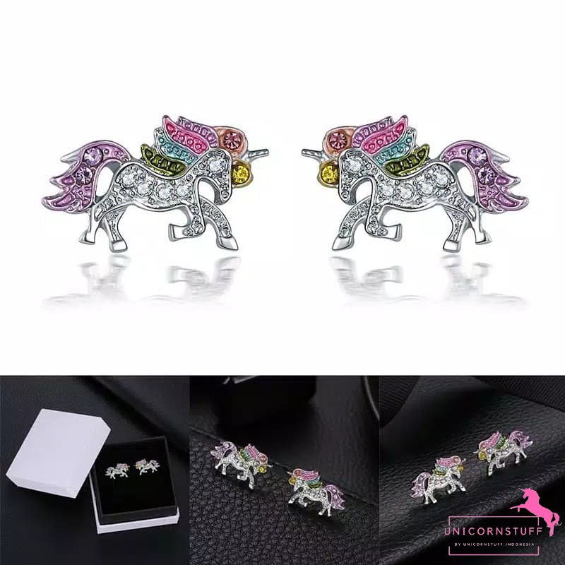 Anting Anting Unicorn Diamond Anak Perempuan Kado Anak Cewek