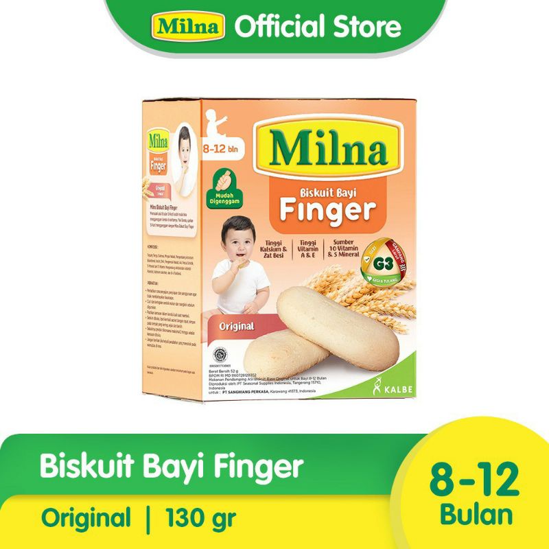 Milna Finger Biskuit Original 52gr / Biskuit bayi - 52gr