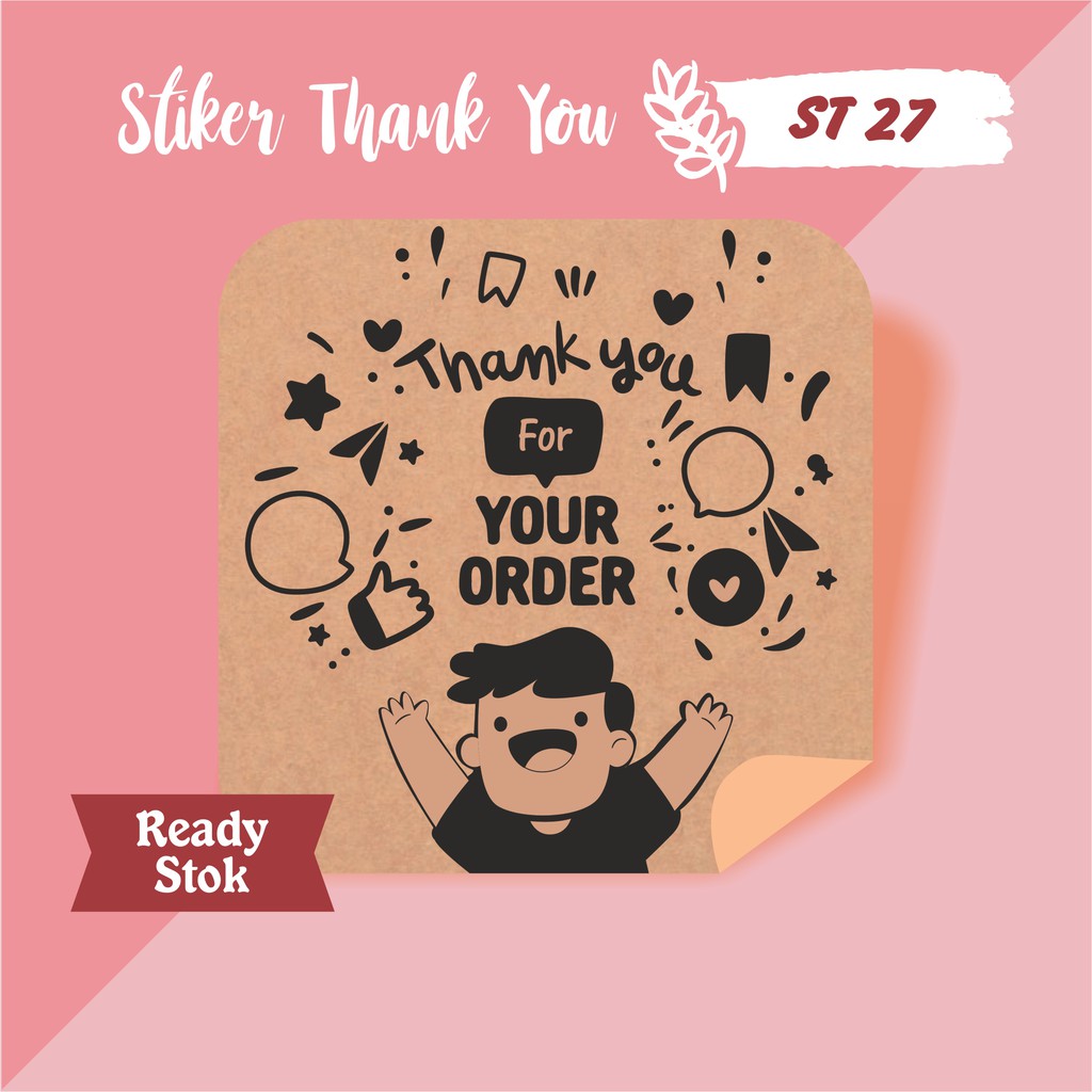 

STIKER THANK YOU KRAFT ST 27 MURAH