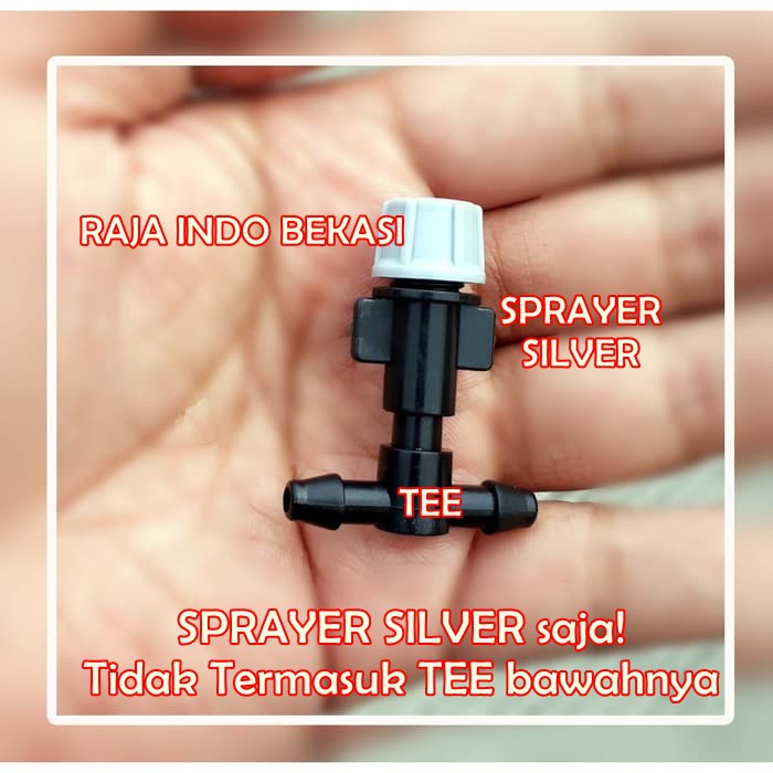 Sprayer Silver Nozzle Abu-Abu Fogger Pengkabutan Head Mist Misting Nozel Nepel Kabut Irigasi