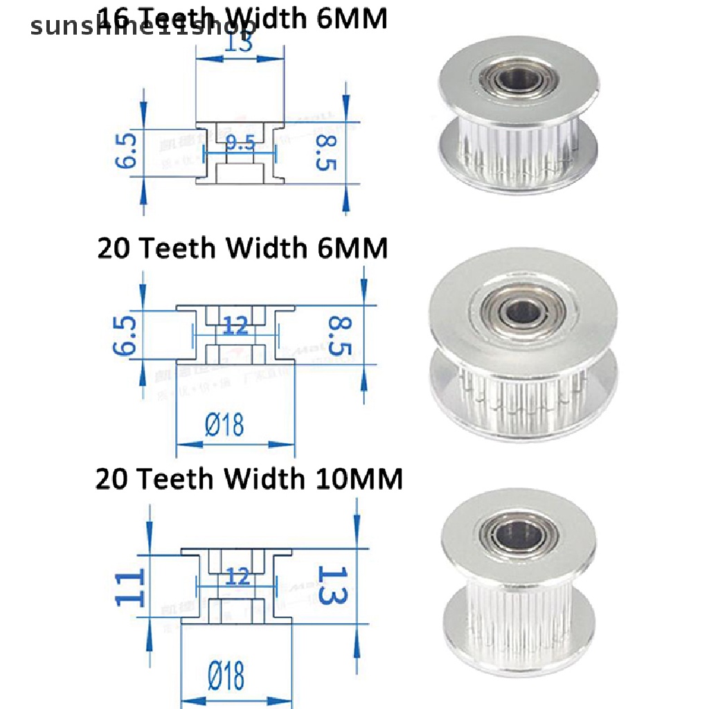 Sho GT2 Timing Pulley Bearing 16T 20T 3 / 5mm Bore F 6mm Belt Reprap Untuk Printer 3D  N N N N N N N Kaos T-Shirt Lengan Pendek Motif Print Untuk Wanita