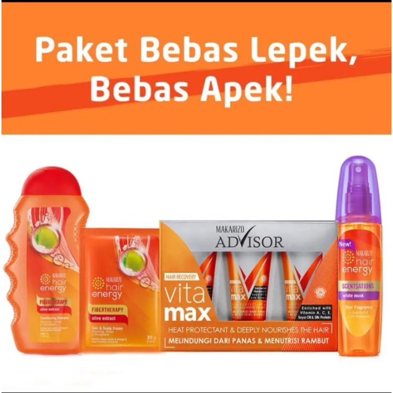 Paket Perawatan Rambut Makarizo Bebas Lepek. Bebas Apek