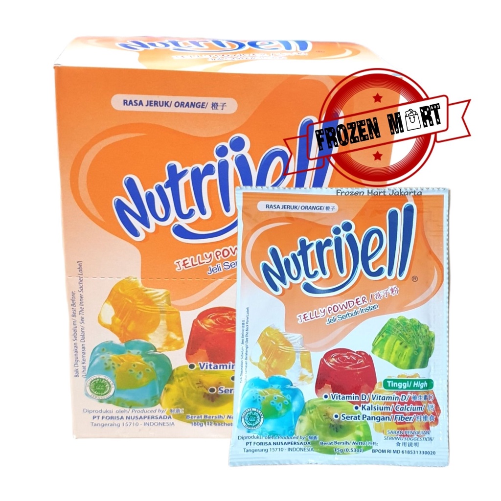 

NUTRIJELL Jeruk / Agar Agar Instant / Konnyaku Jelly Powder 15 Gr / Nutrijell Jelly Powder